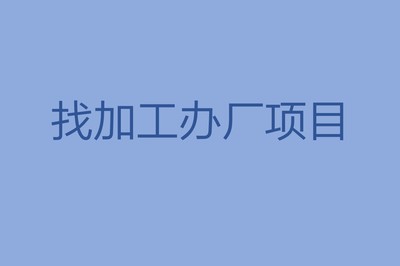 找加工辦廠(chǎng)項(xiàng)目